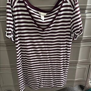 Striped V-Neck Women’s Top